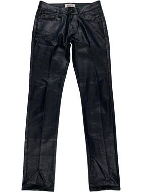 Naked & Famous Denim SuperSkinnyGuy Waxed Coated Black Stretch mens size 29x33.5